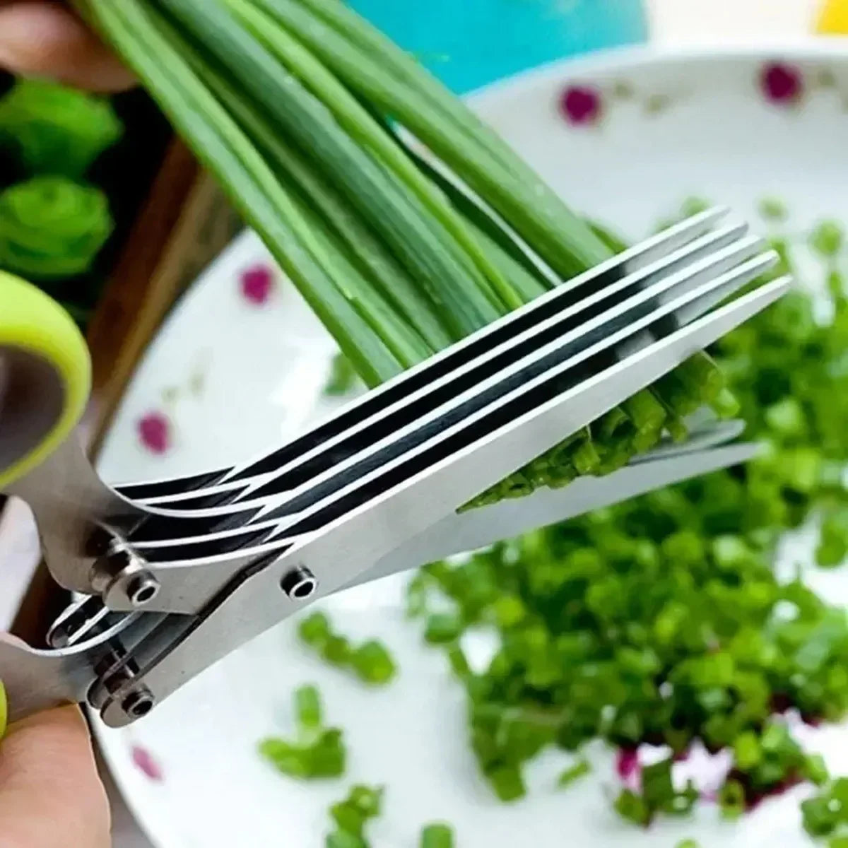 3-5 Layer Multi-Functional Stainless Steel Kitchen Scissors – Ergonomic Handle, Durable Multi-Use for Pepper, Scallion,and Laver