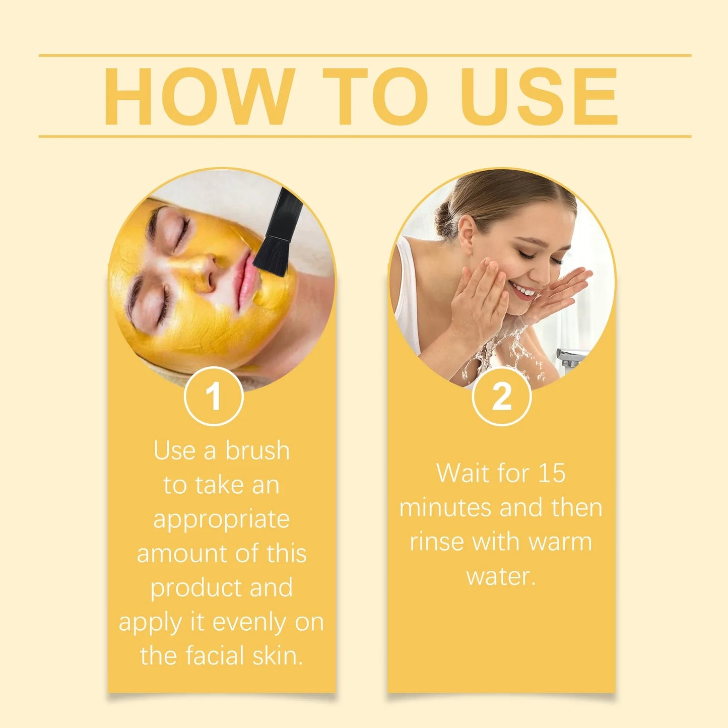 Vitamin C Exfoliating facial mask Turmeric Exfoliating facial mask Improve Pore Deep Cleaning facial mask Apply facial mask