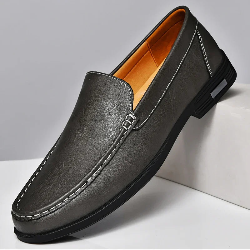 Men’s Genuine Leather Loafers | Formal Slip-On Dress & Casual Shoes