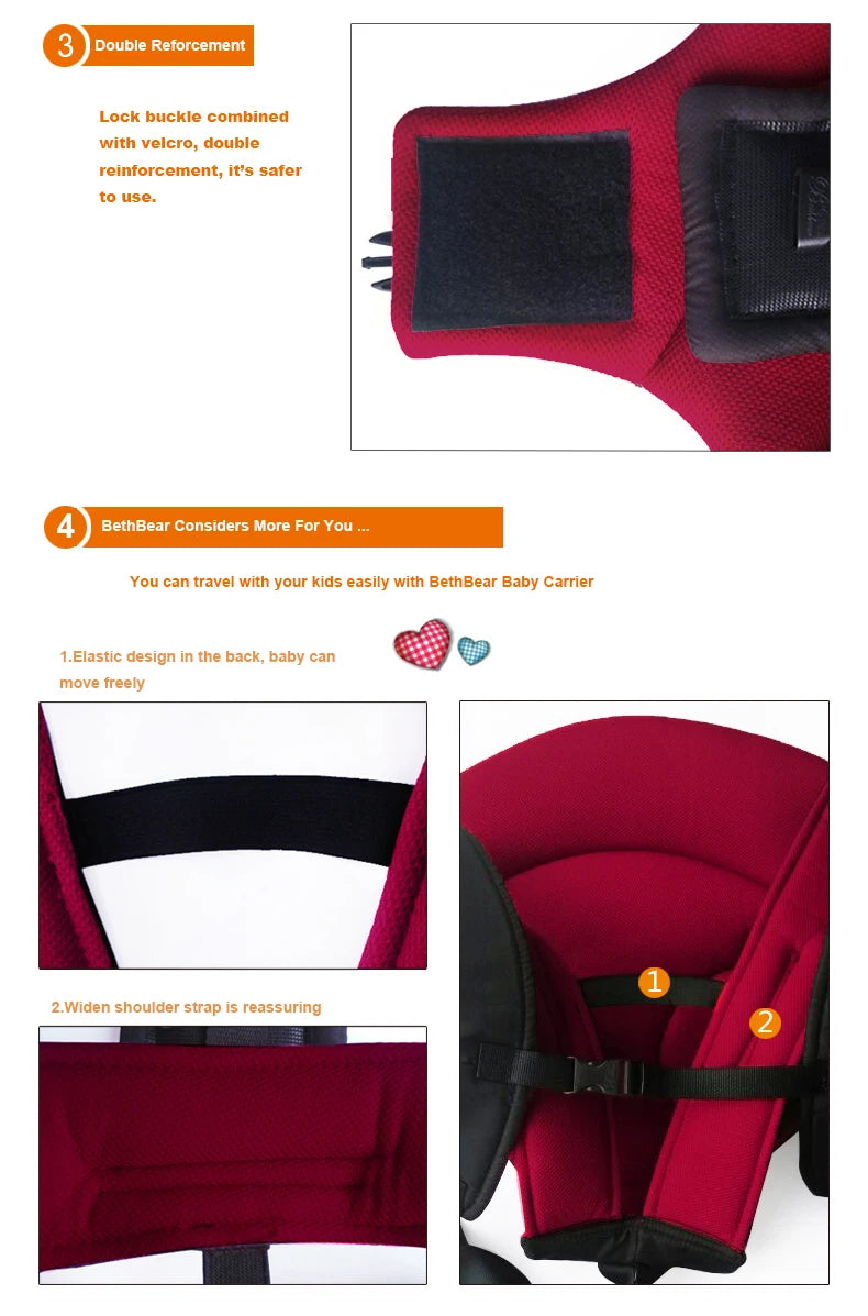 Baby Carrier Infant Sling Backpack Carrier Front Carry 4 in 1 popular Baby Carrier Wrap. .