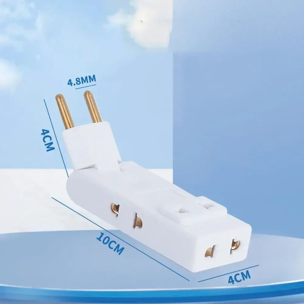 Rotating 180° Outlet Extender | Adjustable Length White Power Socket Expander with USB Ports for Nightstand