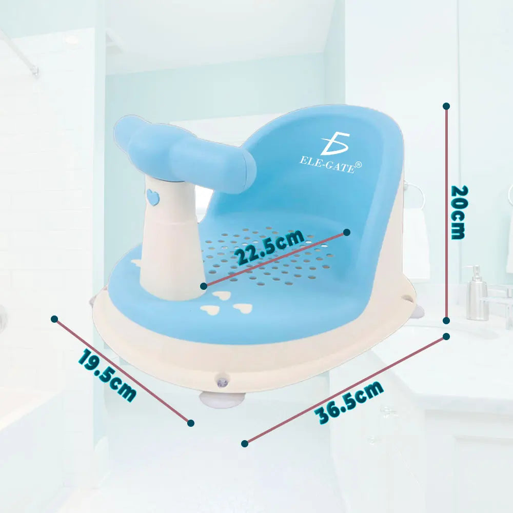 Newborn Baby Bath Seat with Comfortable Backrest and Secure Non-Slip Suction Cups Safety-First Set for Baby Showers