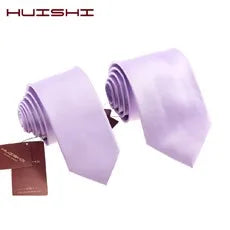 Necktie Fashion Brand Handmade Solid Necktie Handkerchief Cufflinks Set for Men