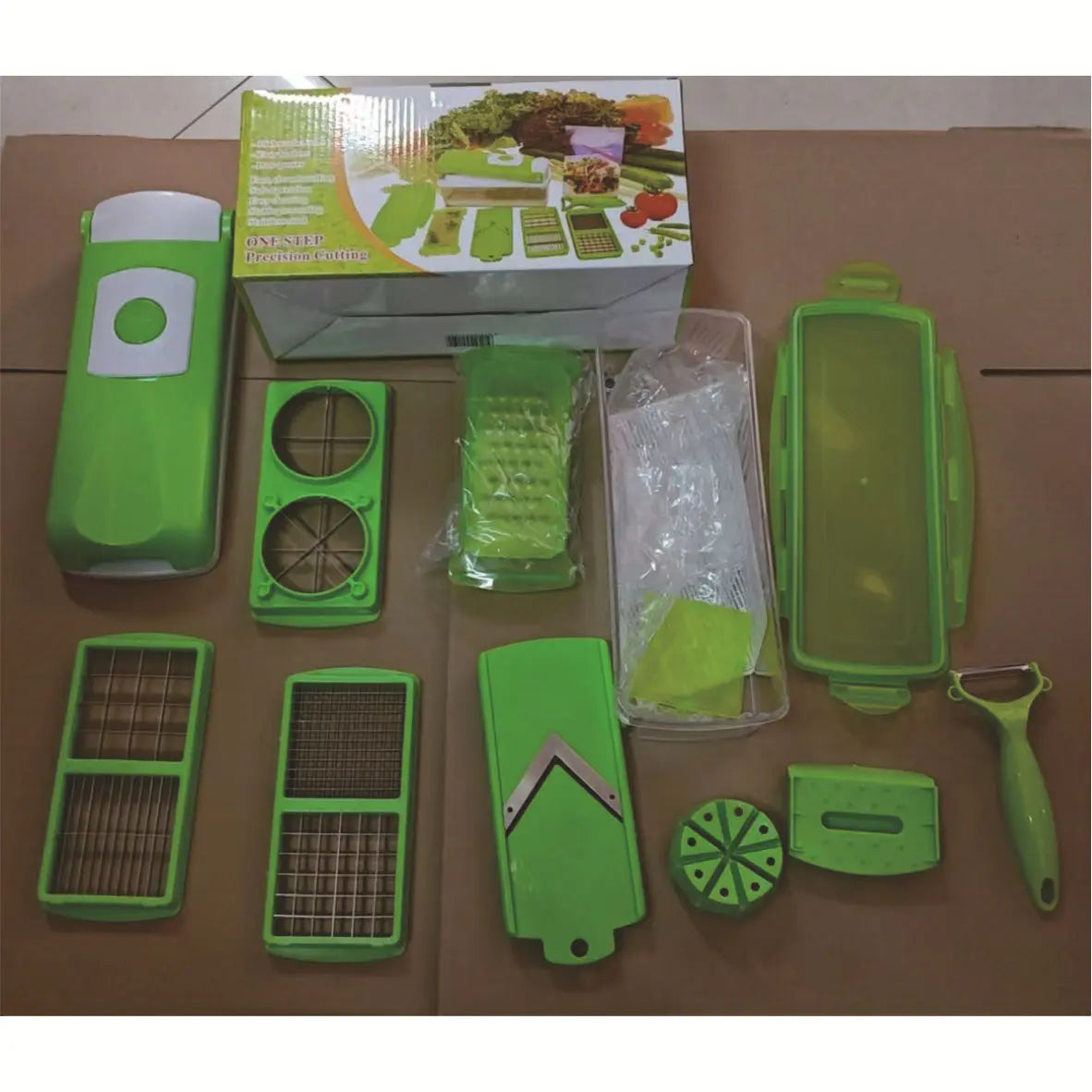 Multifunctional 12-Piece Vegetable Cutter Kitchen Gadget Eco-Friendly Household Slicer Potato Grater Popular Fruit Vegetable