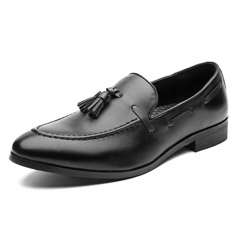 Men’s Tassel Leather Loafers | Elegant Formal Slip-On Dress Shoes
