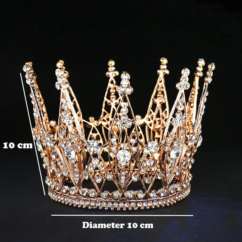 Fashion Pageant Bride Tiara Rhinestone Crown hair accessories Wedding hair jewelry Show dress Headdress Queen Diadem Prom