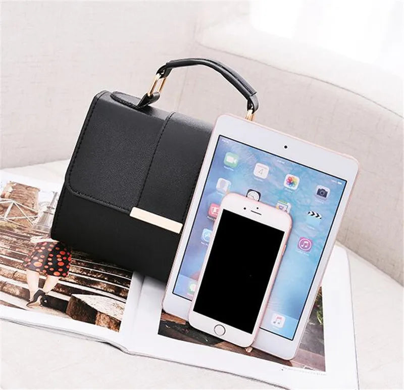 Hot Sale Flap Sling Shoulder Bags for Women Solid Color Crossbody Messenger Bag Purse Female Leather Handbag Pocket