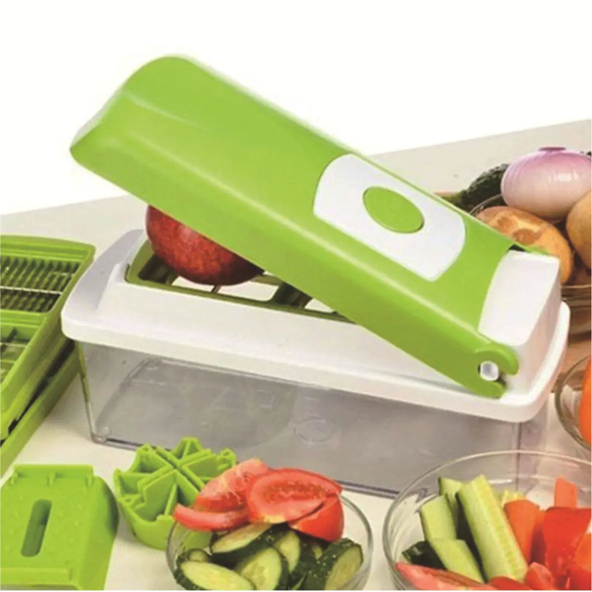 Multifunctional 12-Piece Vegetable Cutter Kitchen Gadget Eco-Friendly Household Slicer Potato Grater Popular Fruit Vegetable