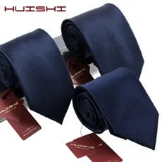 Necktie Fashion Brand Handmade Solid Necktie Handkerchief Cufflinks Set for Men