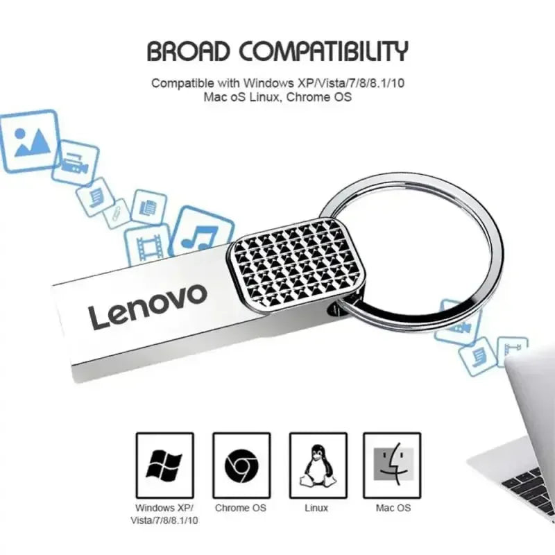 Lenovo USB 2TB USB Flash Drive Metal USB 3.0 Pen Drive Key 1TB Type C High Speed Pendrive 128gb Mini Flash Drive For Phone