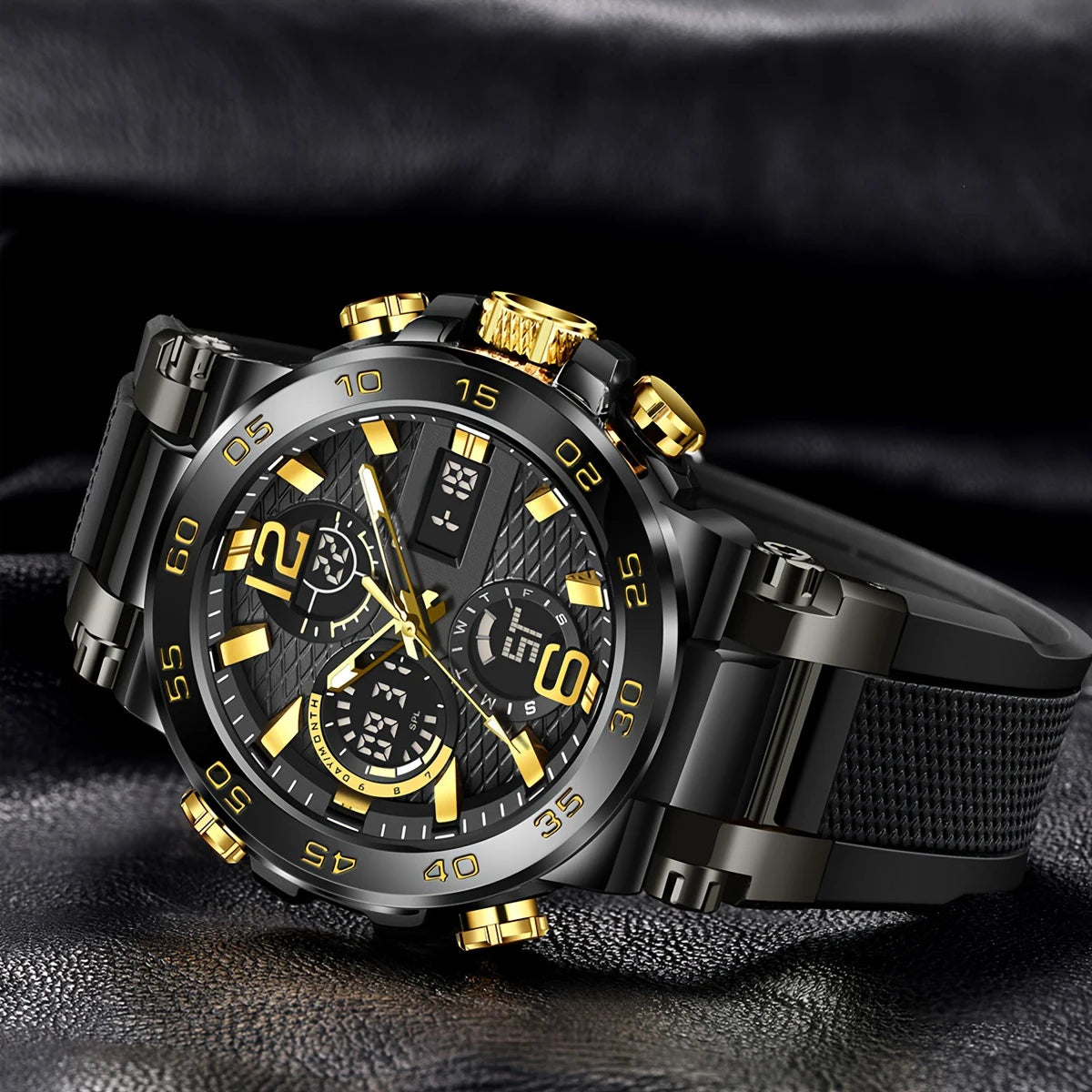 Reloj Hombre Luxury Watches - Waterproof. Dual Display Wristwatch for Men