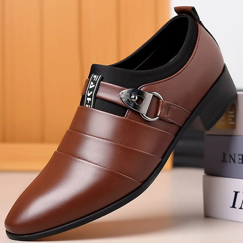 Men’s Classic Leather Oxfords | Slip-On Formal Dress Shoes