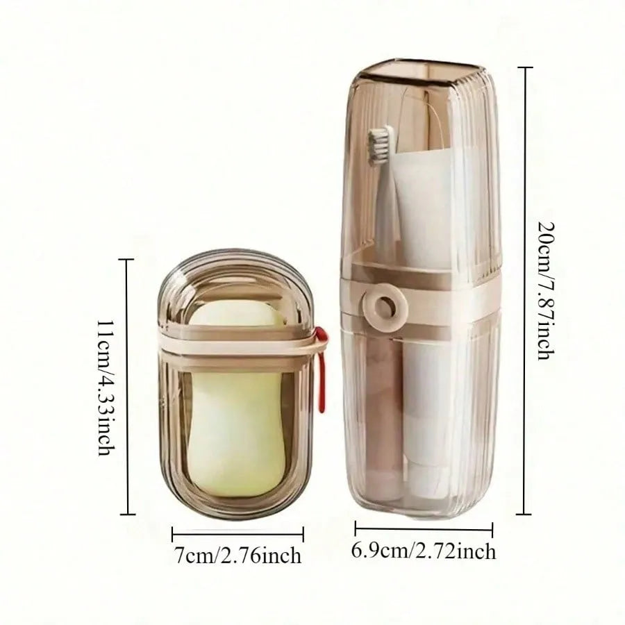 Portable Travel Soap Dish and Toothbrush Holder Durable Plastic Oval-Shaped Essential For Camping Gym Bathroom Accessories