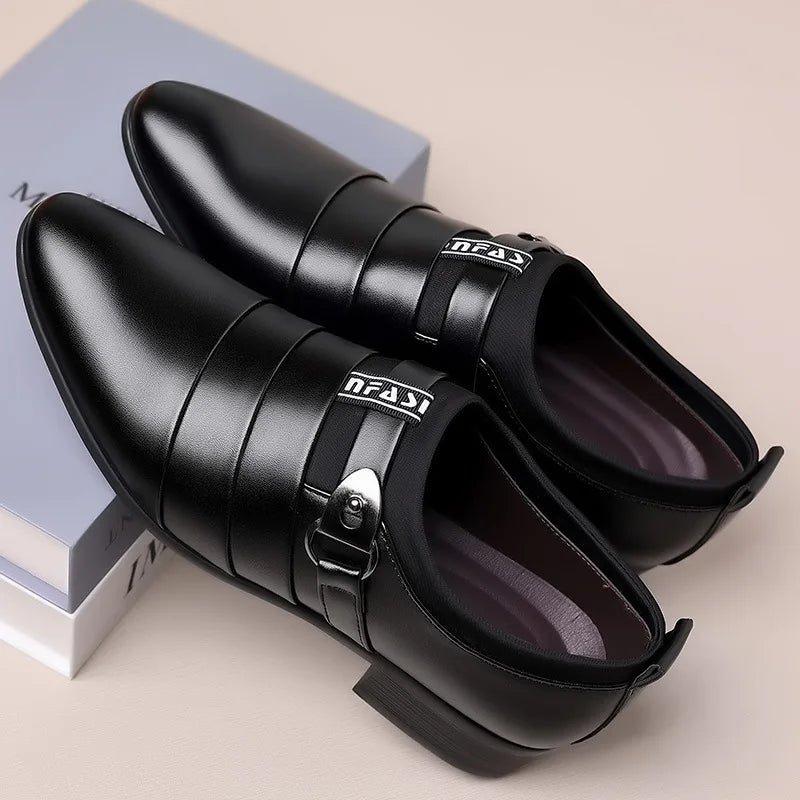 Men’s Classic Leather Oxfords | Slip-On Formal Dress Shoes