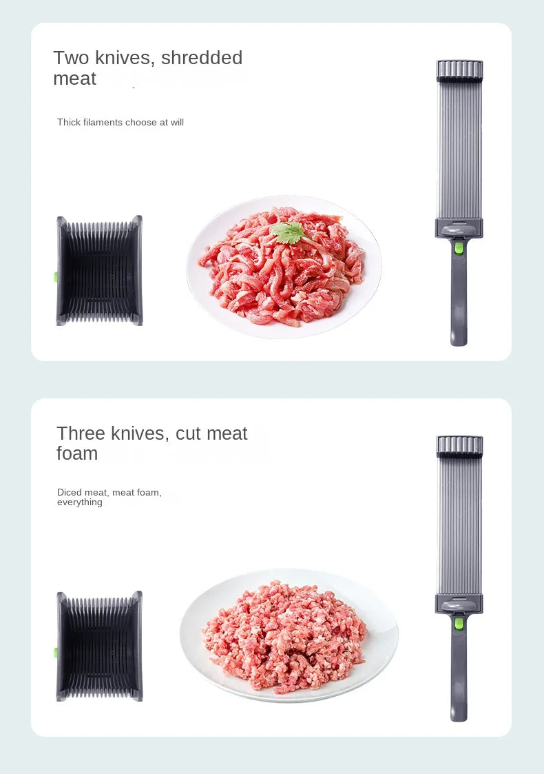 Manual Meat Slicer Non electric Cleaver Kitchen Knife Set For Fresh or Freeze Meat Slicing Shredding Meat Cutter For Beef