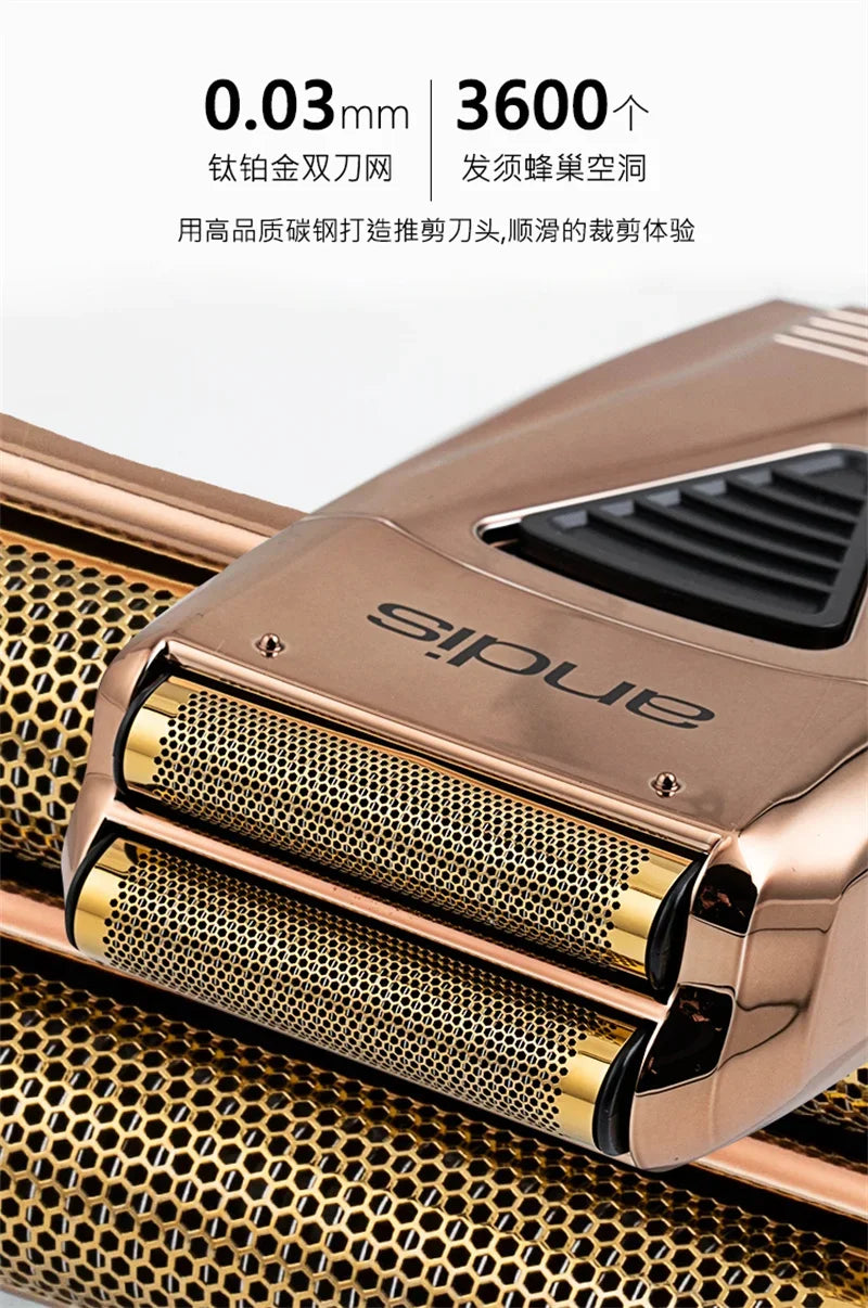 Andis Profoil Lithium Plus 17225 Barber Hair Cleaning Electric Shaver For Men Beard Stubble Razor Bald Shaving Machine Charger