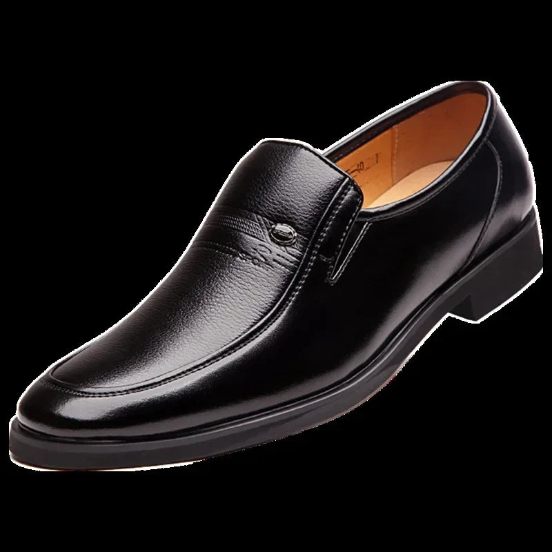 Men’s Leather Loafers | Luxury Formal Slip-On Dress Shoes Black
