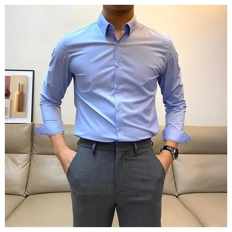 Smart Casual Office Formal Long Sleeved Shirt