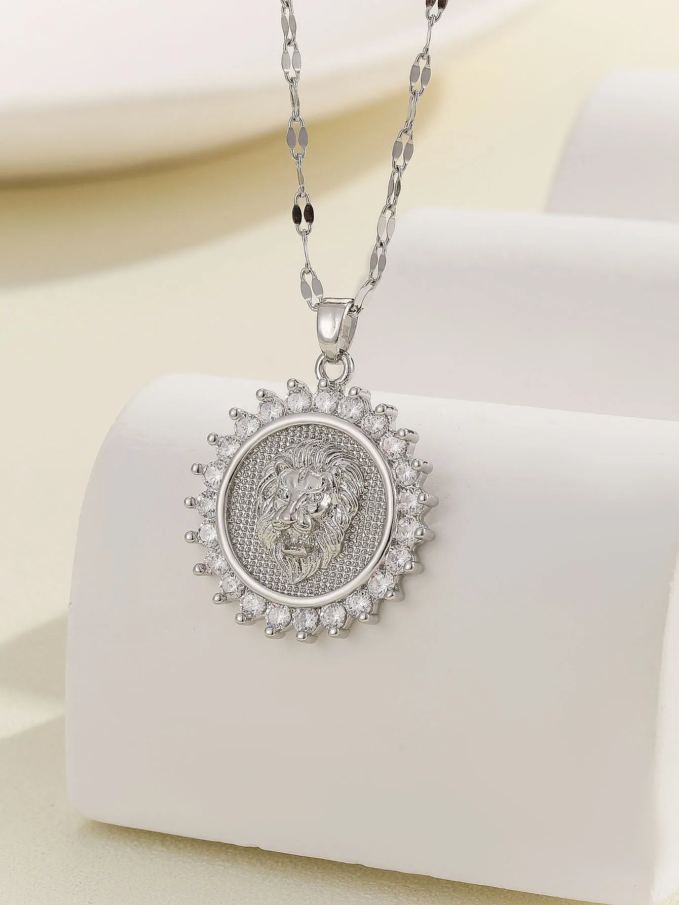 European and American personalized design with micro inlaid zircon Santa Maria series necklaces in colorful religious fashion