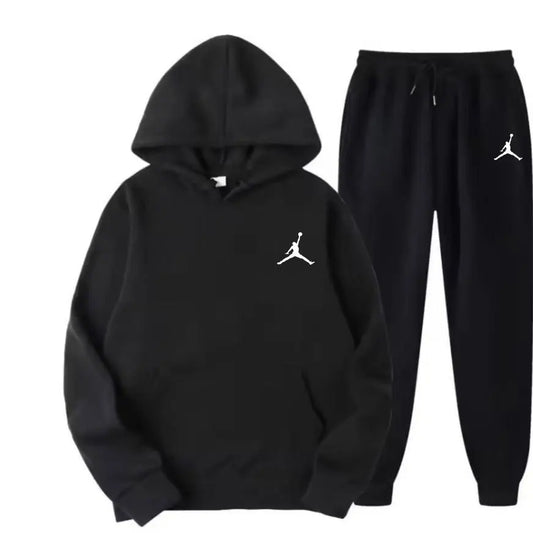 Fashion casual spring and autumn men's and women's hoodie + pants two-piece set a new outdoor basketball men's pullover set