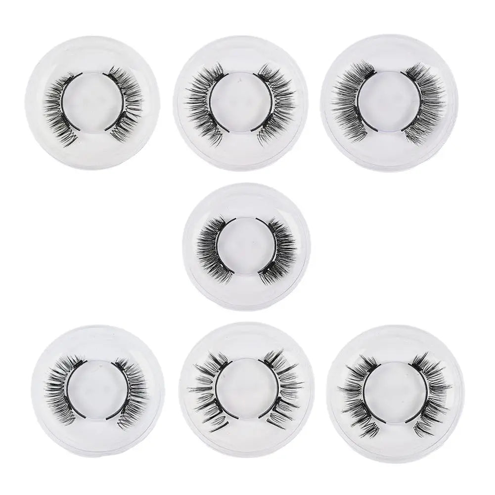 3D Magnetic Eyelashes Handmade Natural Magnetic False Eyelashes Reusable Magnetic Eyelashes Tweezers Set