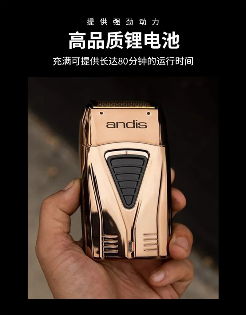 Andis Profoil Lithium Plus 17225 Barber Hair Cleaning Electric Shaver For Men Beard Stubble Razor Bald Shaving Machine Charger