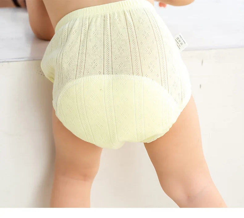 Newborn Training Pants Baby Shorts Solid Color Washable Underwear BABY Boy Girl Cloth Diapers Reusable Nappies Infant Panties
