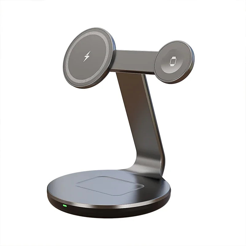 30W 3-in-1 Magnetic Wireless Charger Stand – Fast Charging Station for MagSafe iPhone 16/15/14/13 Pro Max, Apple Watch 8/7 & AirPods Pro