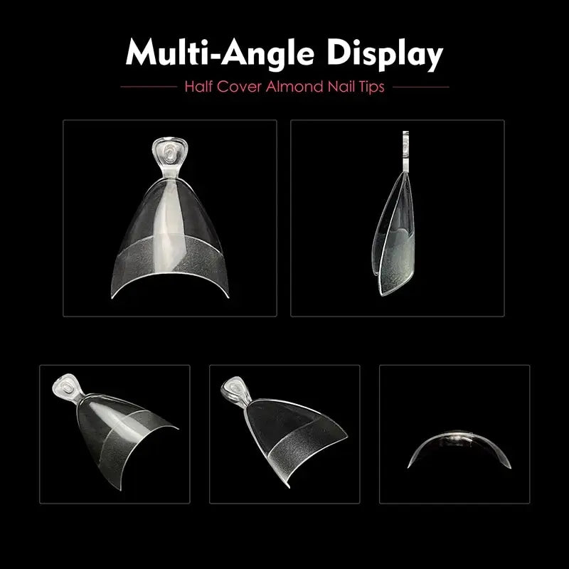 Almond Nail Tips 240 Pieces XS Short