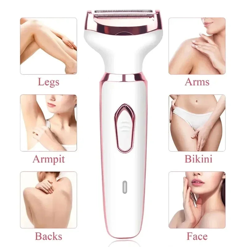 4 in 1 Electric Epilator Bikini Eyebrow Nose Women Lady Facial Hair Removal Trimmer Face Body Painless Female Shaver Depilator