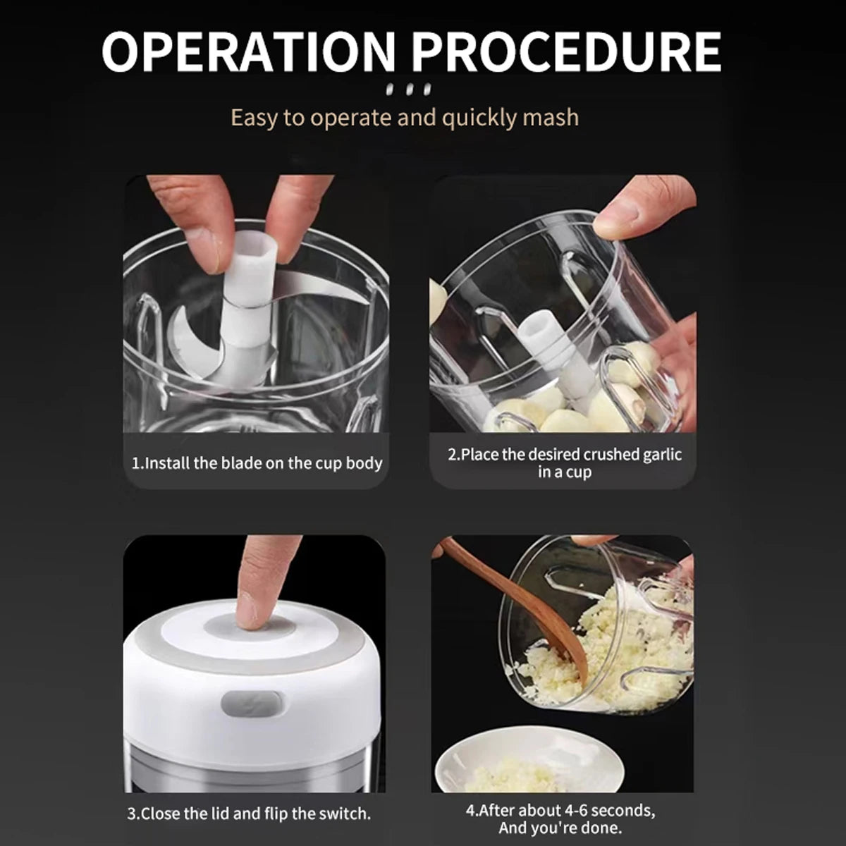 Electric Kitchen Food Chopper Mini Garlic Masher crusher USB Portable Meat Grinder Vegetable Chopper for Kitchen Gadgets