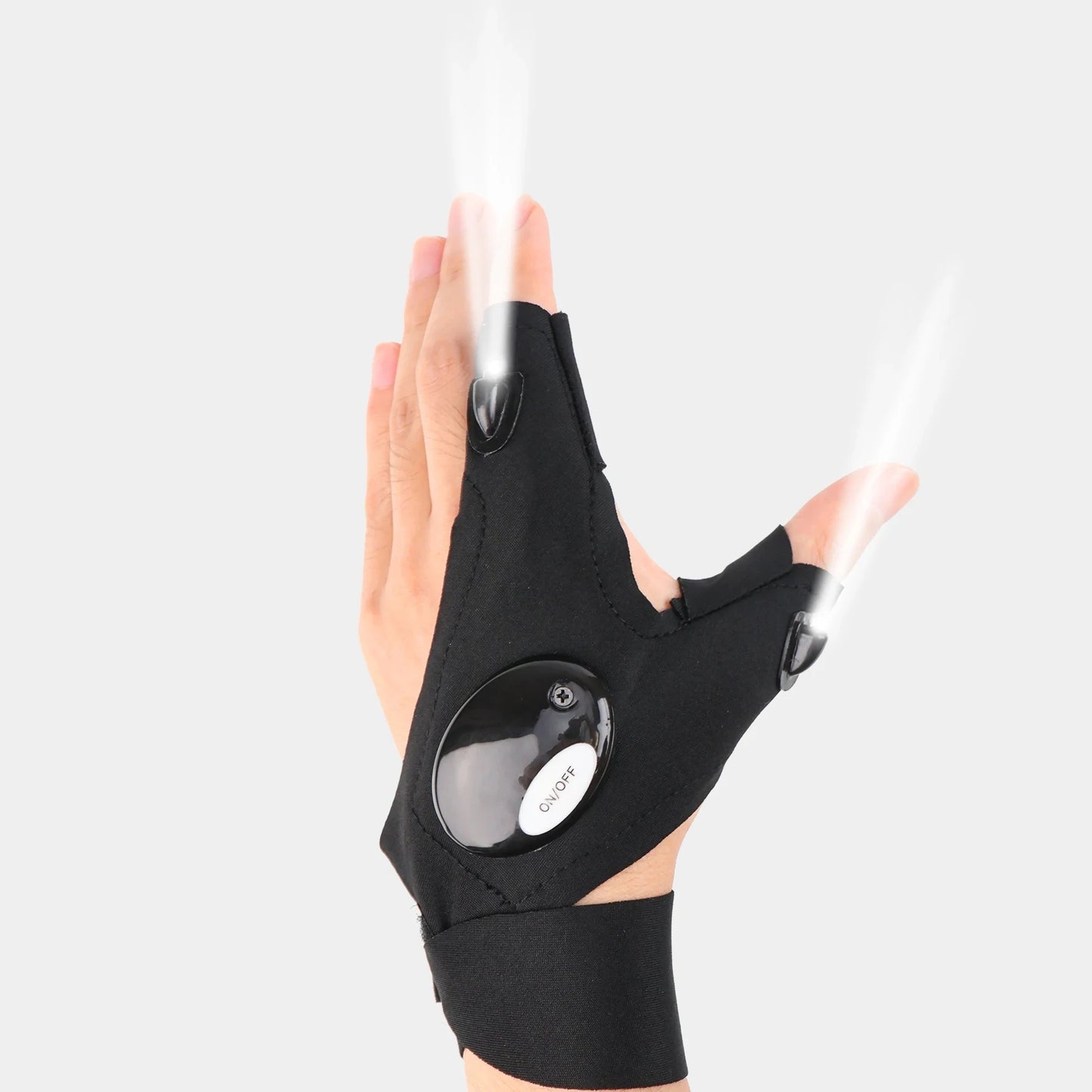 Half Finger LED Gloves – Waterproof Outdoor Flashlight Gloves
