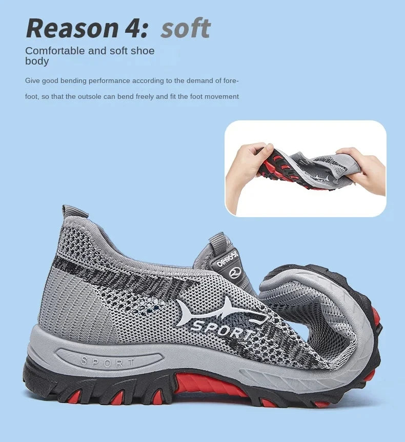 2025 Summer Mesh Men’s Sneakers – Lightweight Breathable Shoes