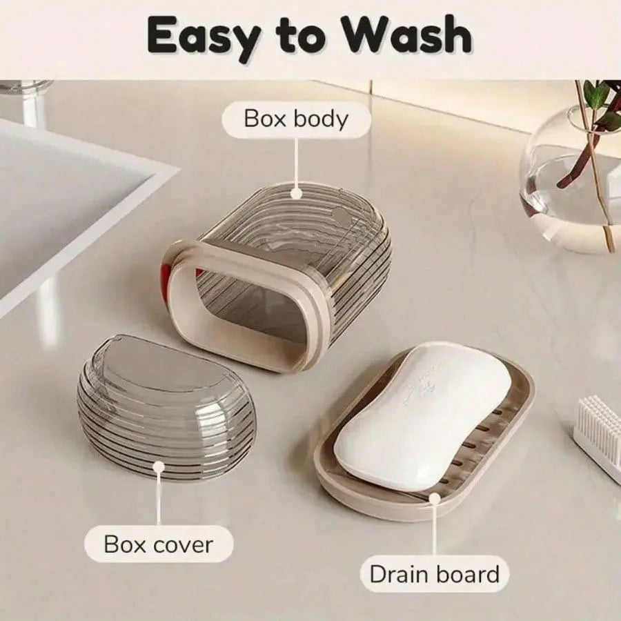 Portable Travel Soap Dish and Toothbrush Holder Durable Plastic Oval-Shaped Essential For Camping Gym Bathroom Accessories