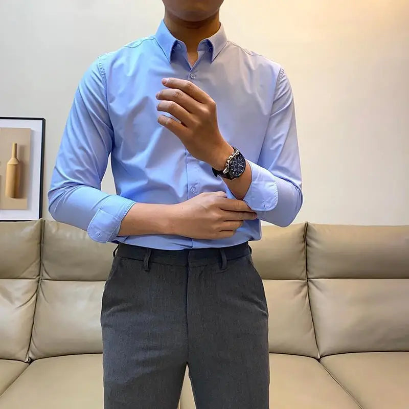 Smart Casual Office Formal Long Sleeved Shirt