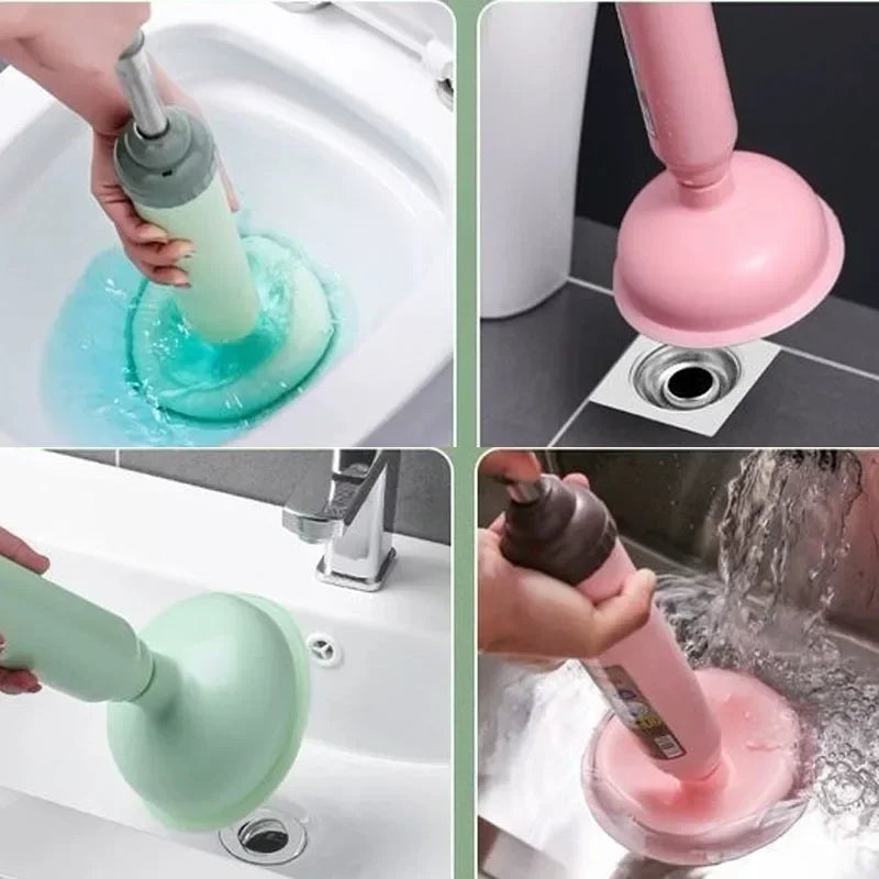 Silicone Toilet Plunger High Pressure Pump Anti Clogging Drain Cleaners