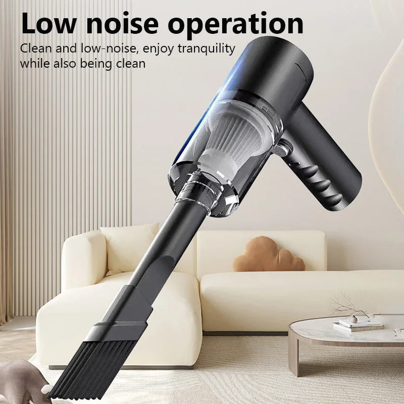 Portable High-Power Vacuum Cleaner – USB Rechargeable Mini Vacuum for Car & Home | Cordless, Automatic, Powerful Suction