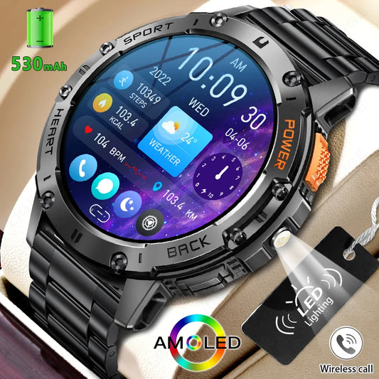 AMOLED Smart Watch for Men with Fitness Tracker.