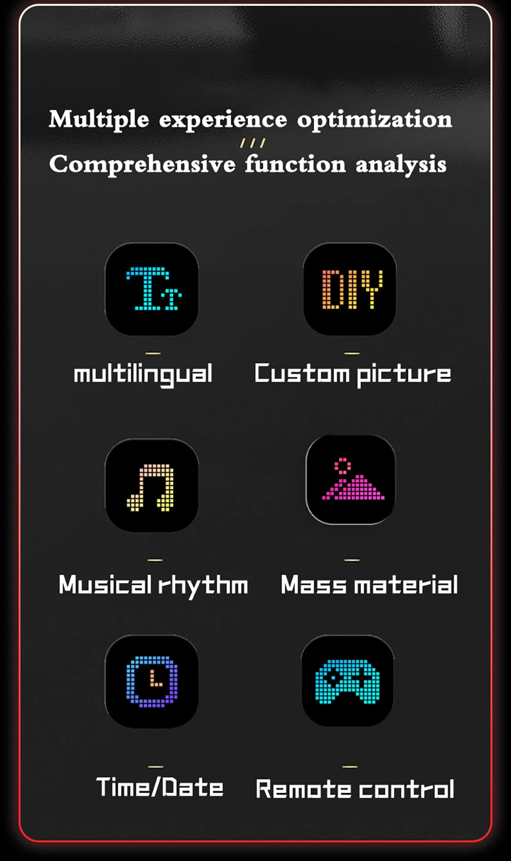 Dynamic Devil's Eye Truck Windshield Scrolling Advertising LED Car Sign RGB DIY App Control LED Panel Flexible Display Light