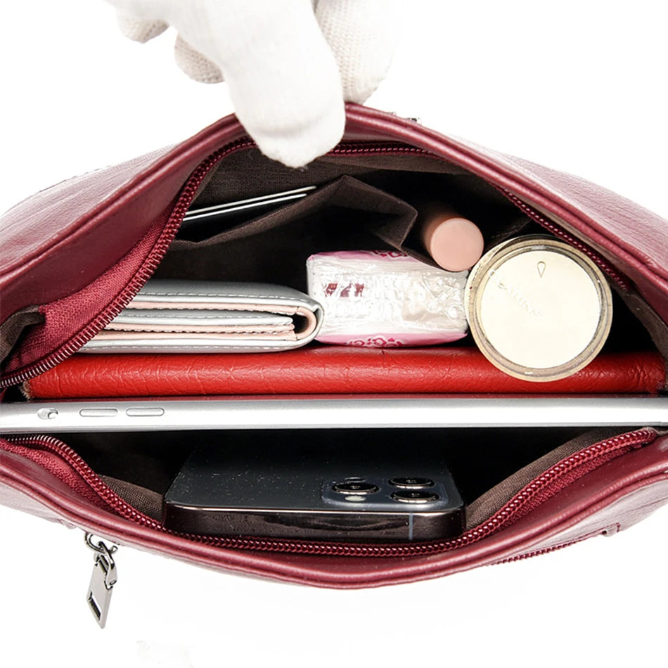 High Quality Leather Shoulder Bags for Women Small Cossbody Bag Women Bags Luxury Designer Female Purses and Handbags Sac A Main