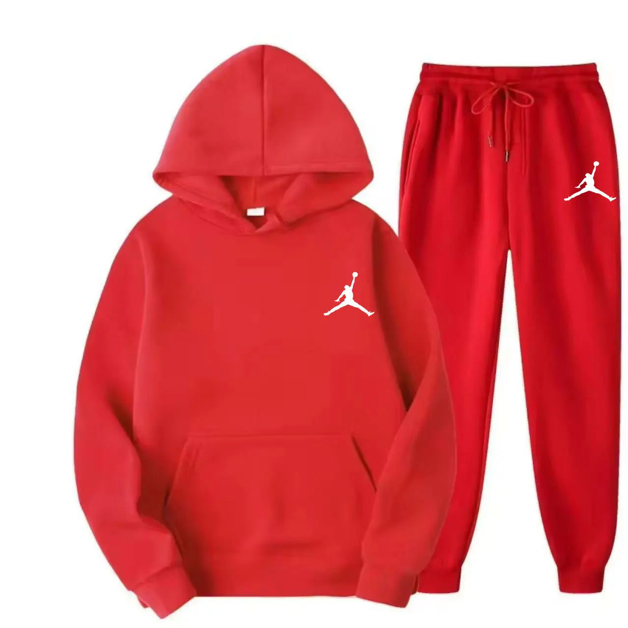 Fashion casual spring and autumn men's and women's hoodie + pants two-piece set a new outdoor basketball men's pullover set