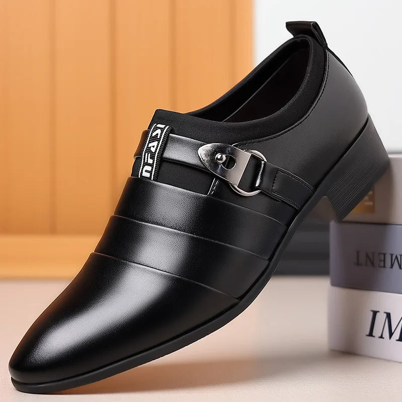 Men’s Classic Leather Oxfords | Slip-On Formal Dress Shoes