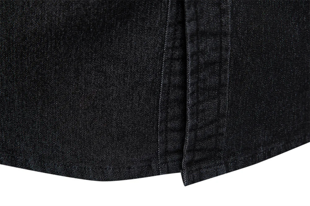 AIOPESON Brand Elastic Cotton Denim Shirt Men Long Sleeve Quality Cowboy Shirts for Men