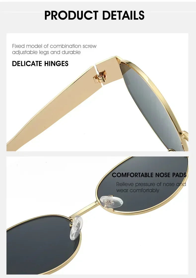 Luxury Metal Brand Sunglasses for Men and Women Unisex Designer Fashion Sunglasses
