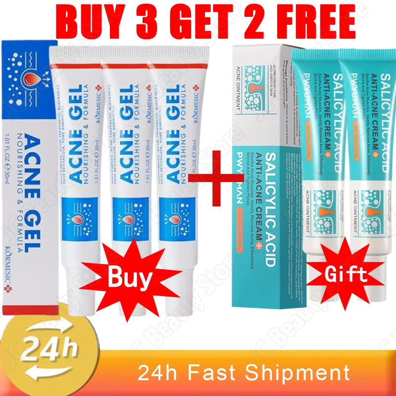 Salicylic Acid Acne Treatment Face Cream Repair Pimple Spots Deep Cleaning Pore Anti-acne Scar Oil Control Moisturizer Skin Care