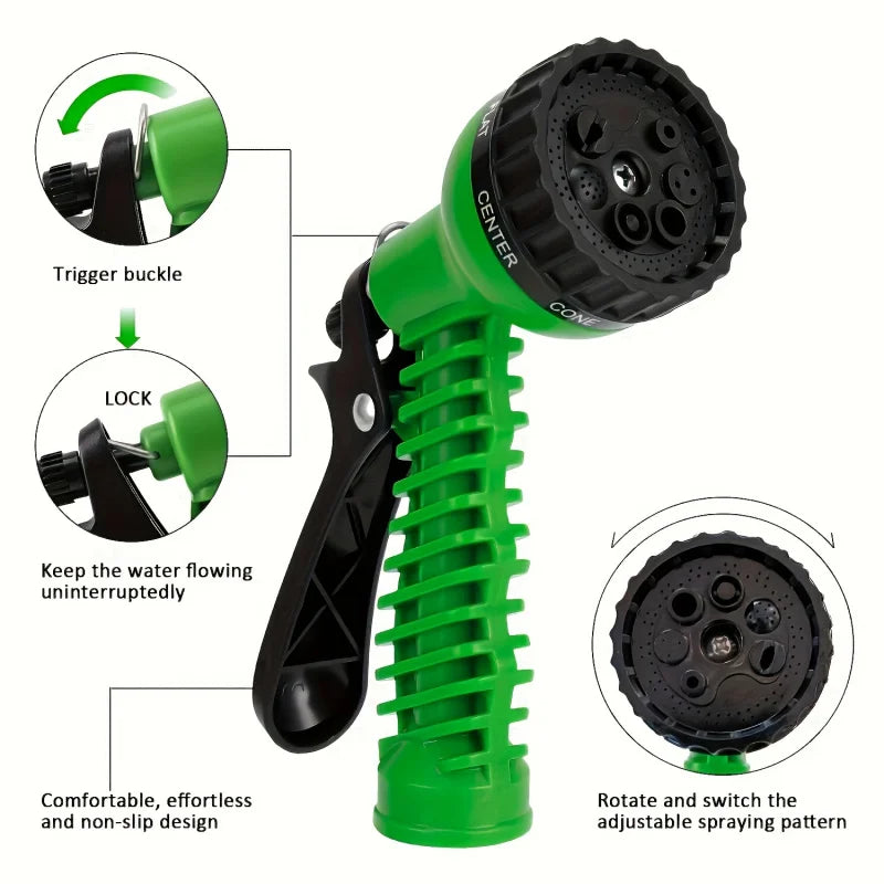 1 Roll, Expandable Garden Hose 100ft, Universal Head, Triple Length, Durable, No Battery Required, Multi-Use For Gardening