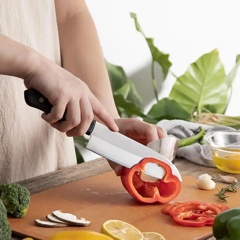 1pcs Stainless Steel Finger Guard Cutting Shiel Adjustable Vegetable Cutting Thumb Guard Finger Protector Tools Kitchen Gadget