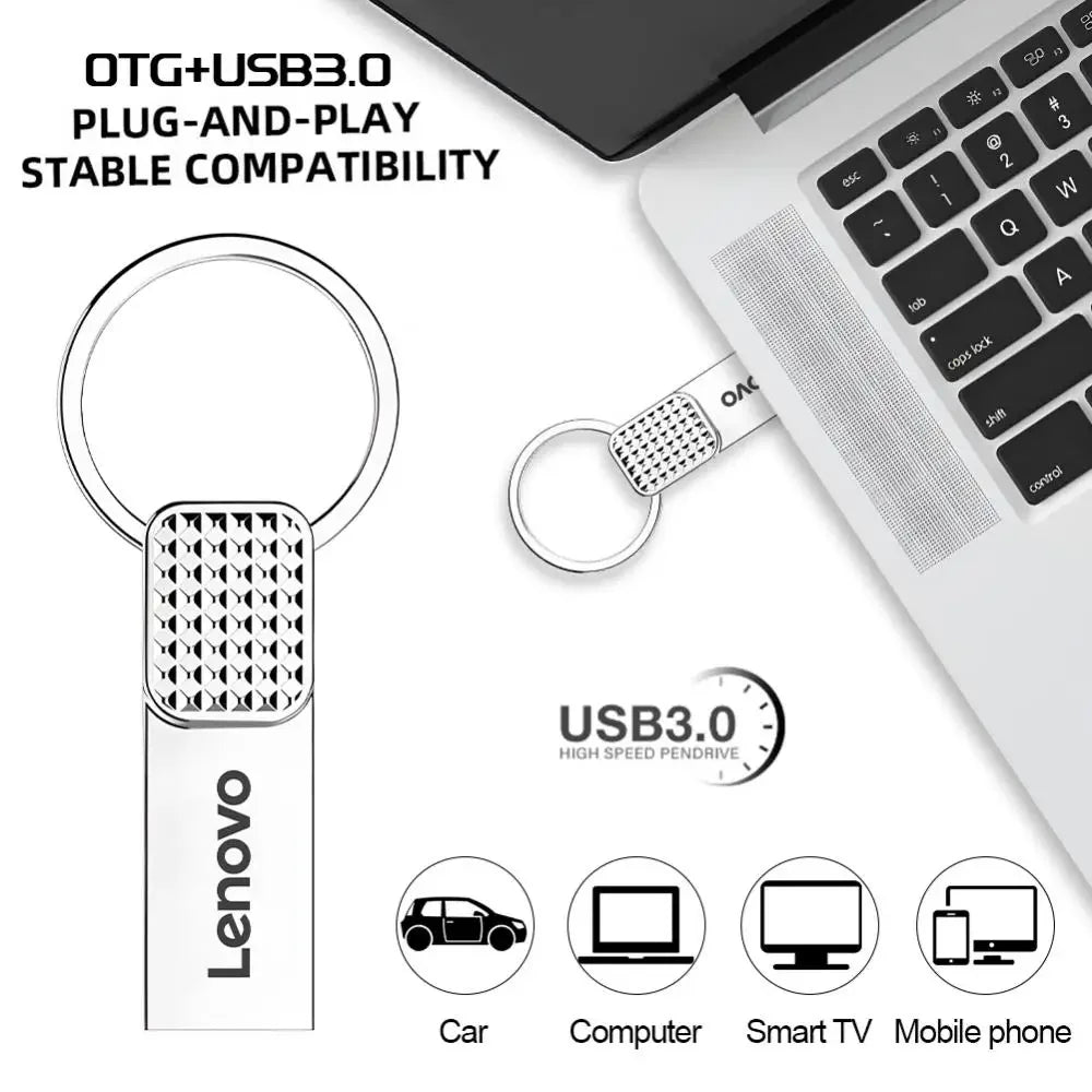 Lenovo USB 2TB USB Flash Drive Metal USB 3.0 Pen Drive Key 1TB Type C High Speed Pendrive 128gb Mini Flash Drive For Phone