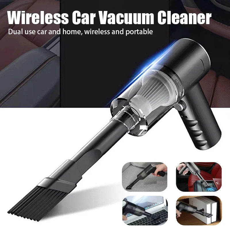 Portable High-Power Vacuum Cleaner – USB Rechargeable Mini Vacuum for Car & Home | Cordless, Automatic, Powerful Suction