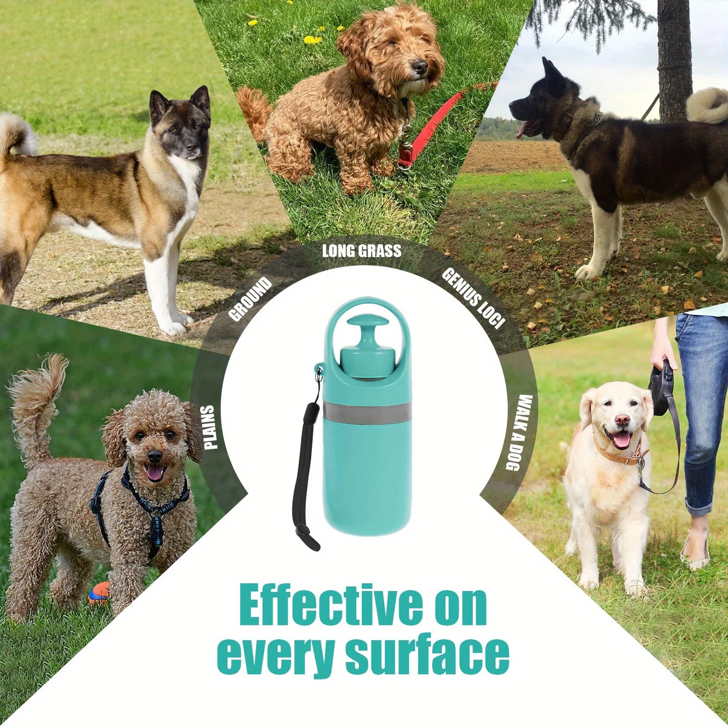 Portable Pet Waste Cleanup Kit – 6-Claw Poop Scooper & Dog Bags